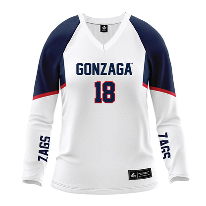 Gonzaga - NCAA Women's Volleyball : Raechelle Dykstra - White Volleyball Jersey