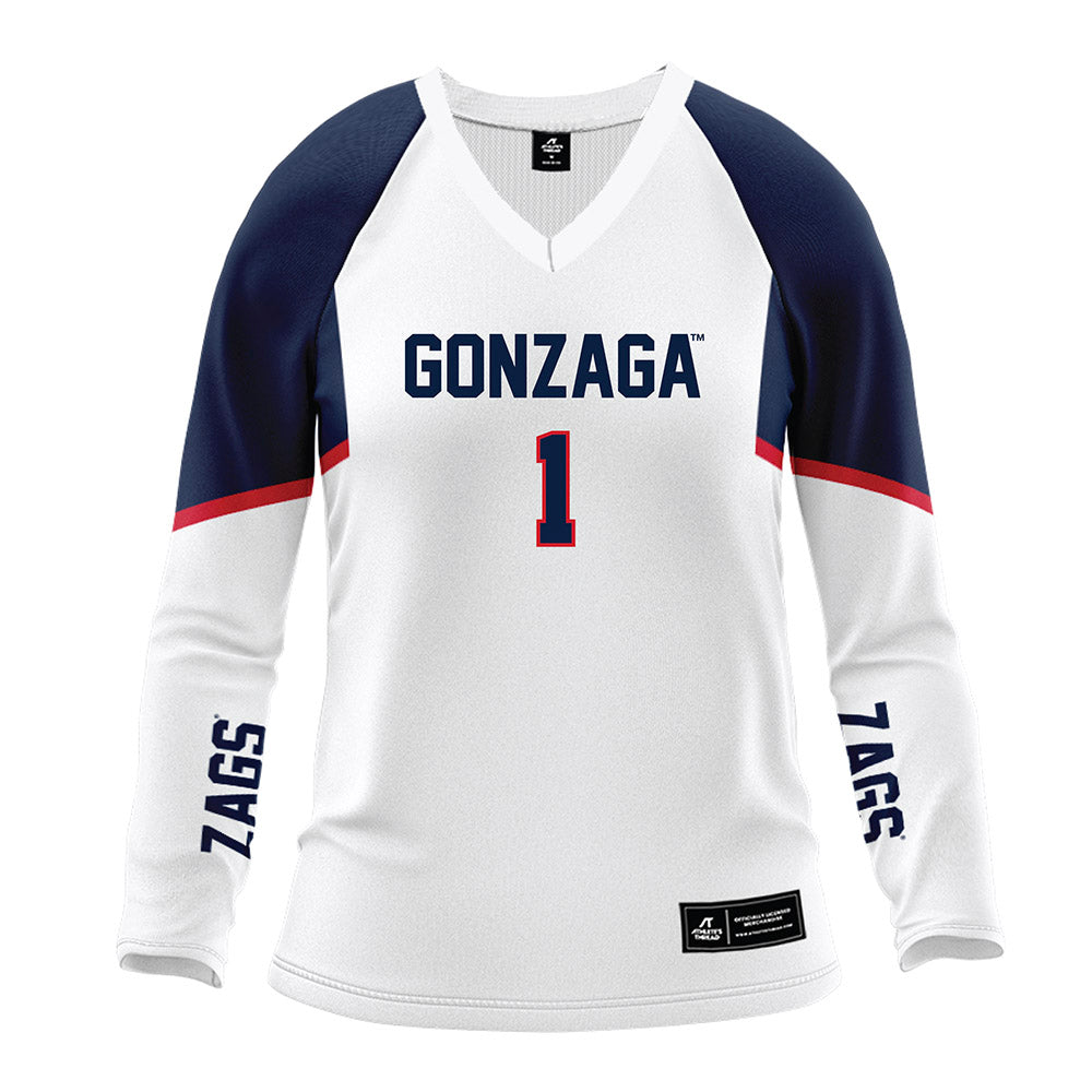 Gonzaga - NCAA Women's Volleyball : Kelly McAuley - White Volleyball Jersey-0