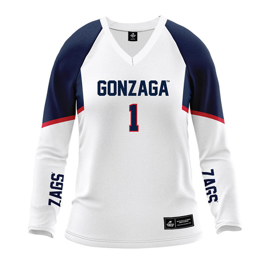 Gonzaga - NCAA Women's Volleyball : Kelly McAuley - White Volleyball Jersey-0