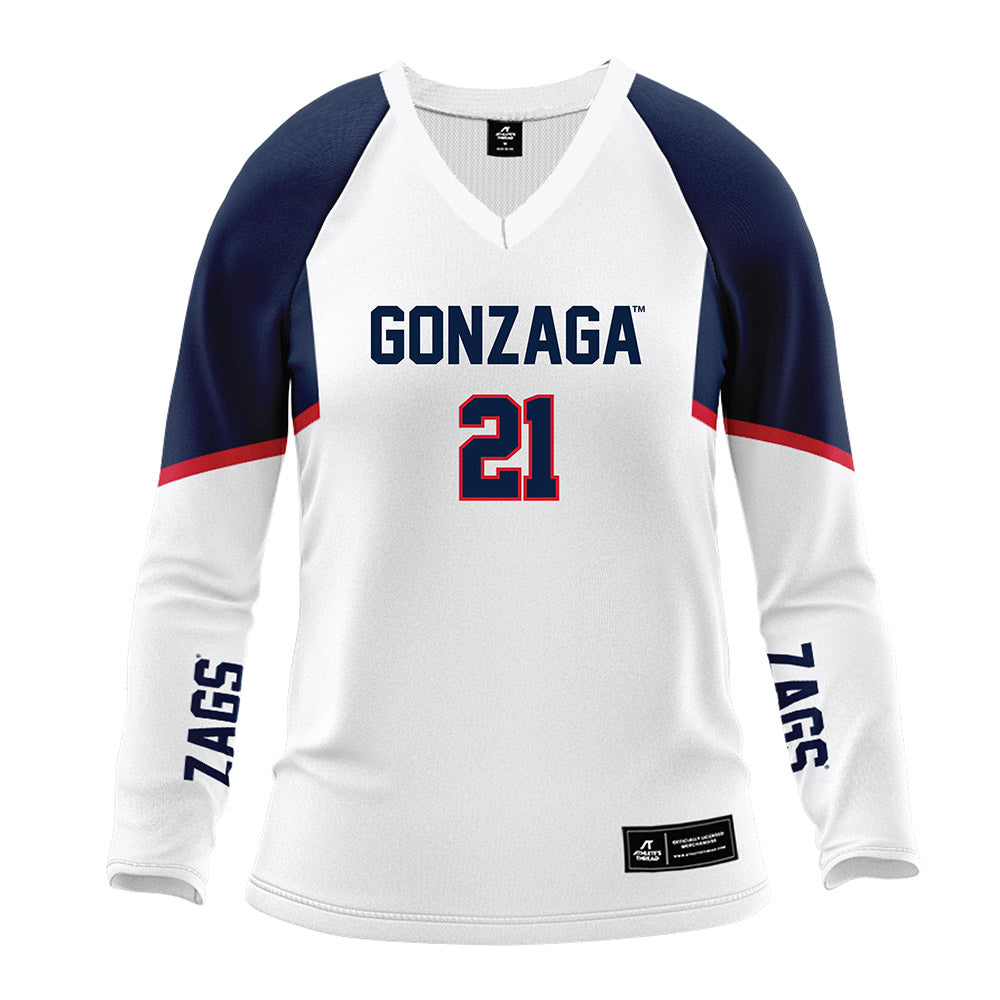 Gonzaga - NCAA Women's Volleyball : Fallon Thompson - White Volleyball Jersey