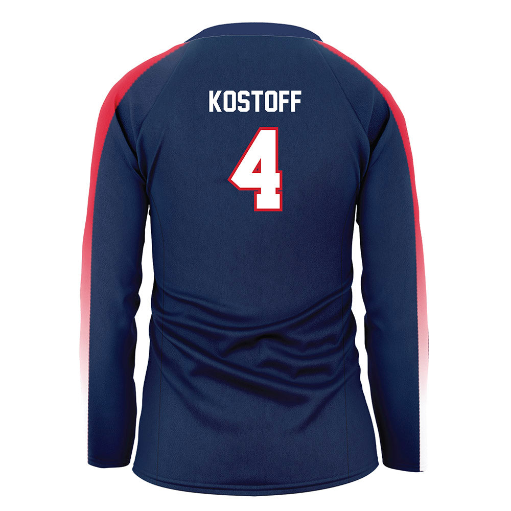 Gonzaga - NCAA Women's Volleyball : Krista Kostoff - Navy Volleyball Jersey-1