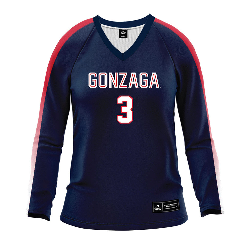 Gonzaga - NCAA Women's Volleyball : Nia Damuni - Navy Volleyball Jersey