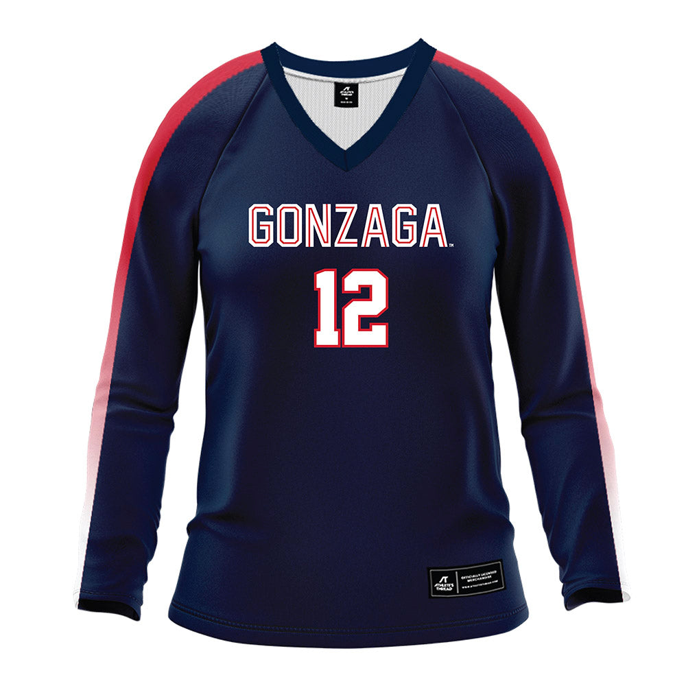Gonzaga - NCAA Women's Volleyball : Autumn Larson - Navy Volleyball Jersey-0
