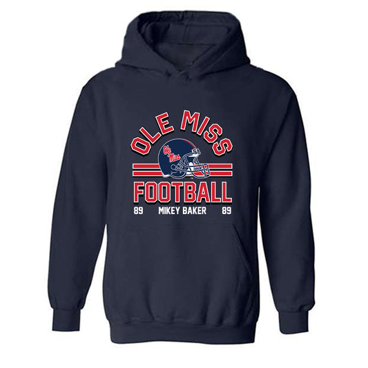 Ole Miss - NCAA Football : Mikey Baker - Classic Fashion Shersey Hooded Sweatshirt-0