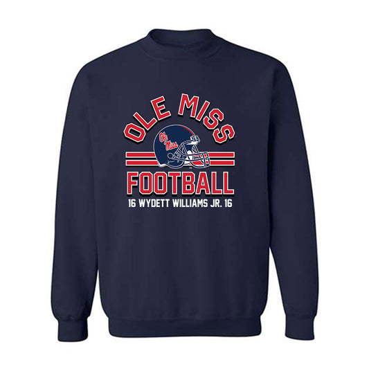 Ole Miss - NCAA Football : Wydett Williams Jr. - Classic Fashion Shersey Crewneck Sweatshirt-0