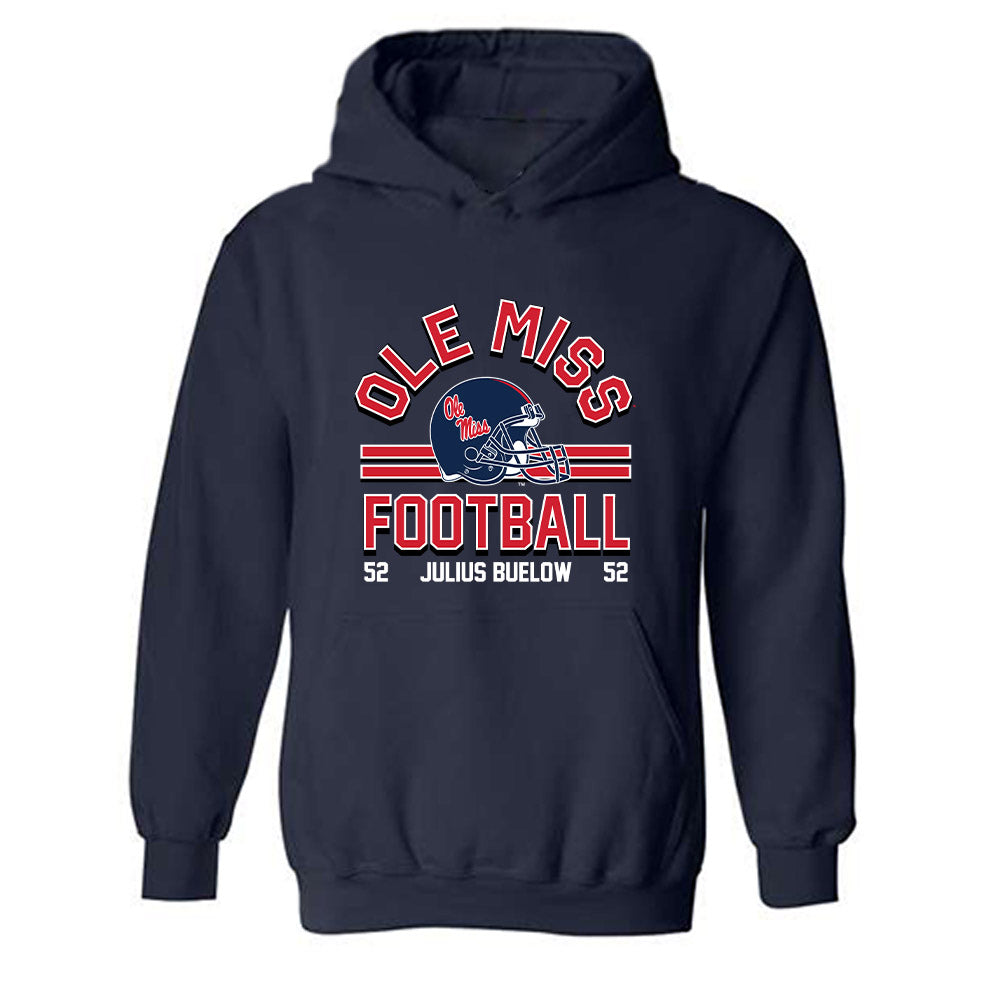 Ole Miss - NCAA Football : Julius Buelow - Classic Fashion Shersey Hooded Sweatshirt-0