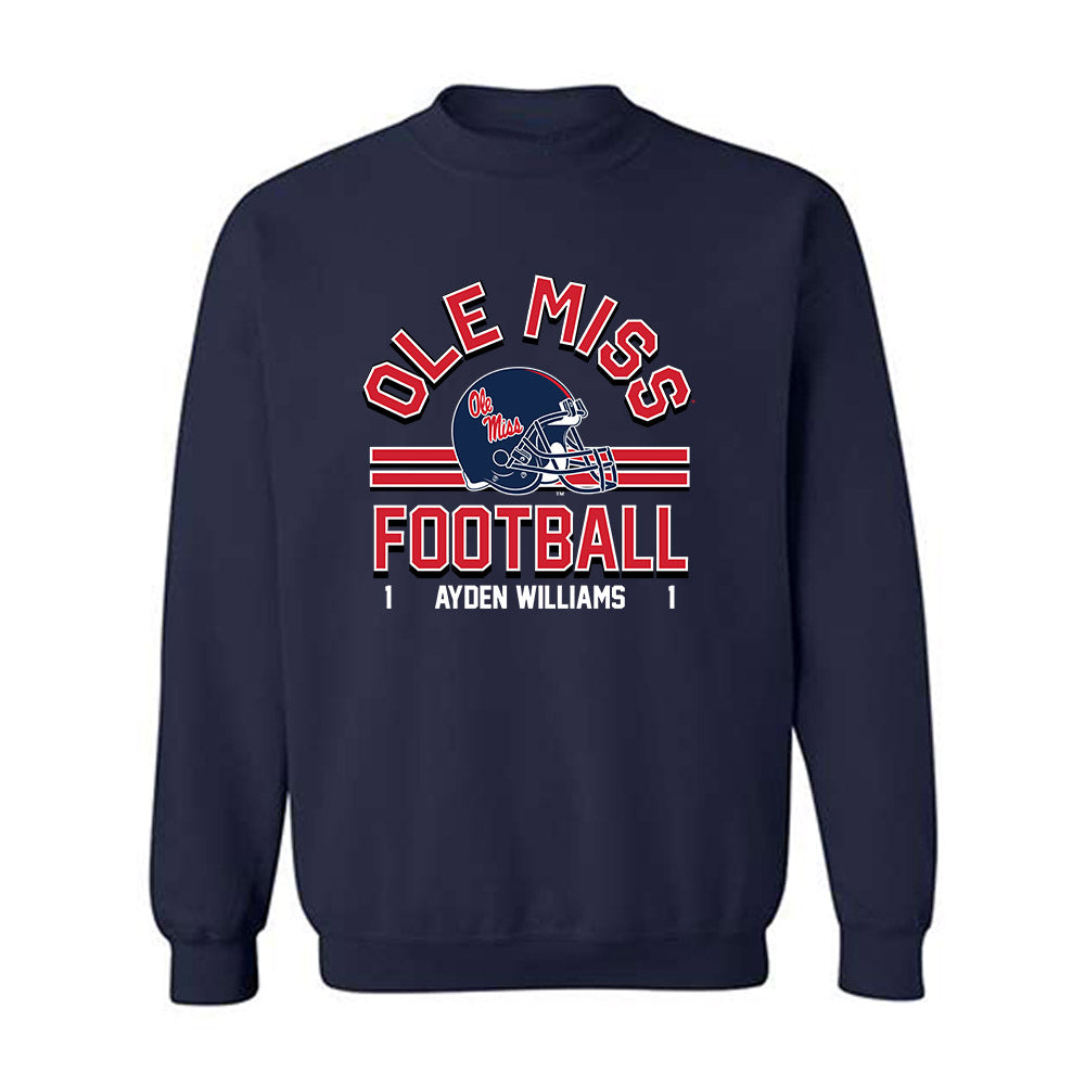 Ole Miss - NCAA Football : Ayden Williams - Classic Fashion Shersey Crewneck Sweatshirt