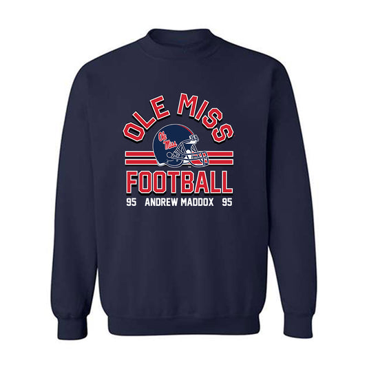 Ole Miss - NCAA Football : Andrew Maddox - Classic Fashion Shersey Crewneck Sweatshirt-0