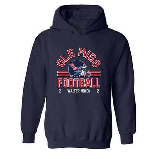 Ole Miss - NCAA Football : Walter Nolen - Classic Fashion Shersey Hooded Sweatshirt-0