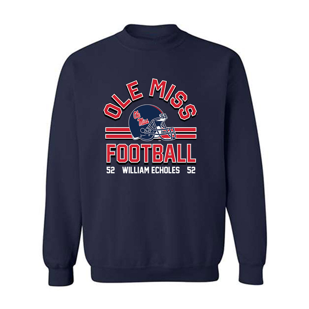 Ole Miss - NCAA Football : William Echoles - Classic Fashion Shersey Crewneck Sweatshirt-0