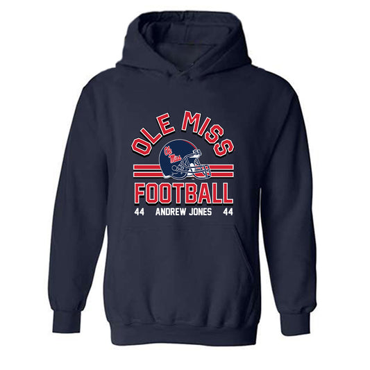 Ole Miss - NCAA Football : Andrew Jones - Classic Fashion Shersey Hooded Sweatshirt-0
