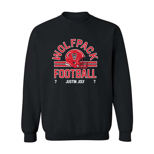 NC State - NCAA Football : Justin Joly - Classic Fashion Shersey Crewneck Sweatshirt-0