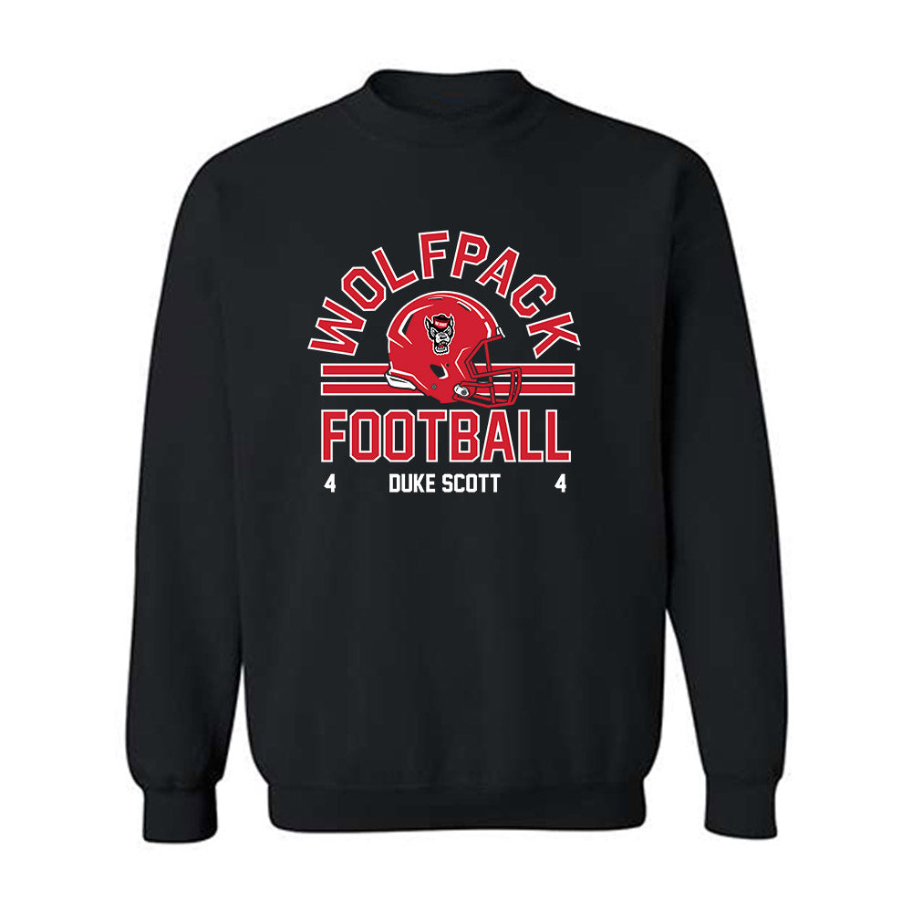NC State - NCAA Football : Duke Scott - Classic Fashion Shersey Crewneck Sweatshirt-0