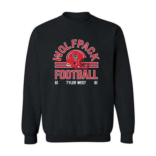 NC State - NCAA Football : Tyler West - Classic Fashion Shersey Crewneck Sweatshirt