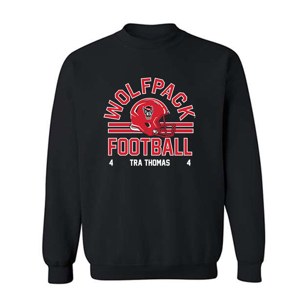 NC State - NCAA Football : Tra Thomas - Classic Fashion Shersey Crewneck Sweatshirt-0