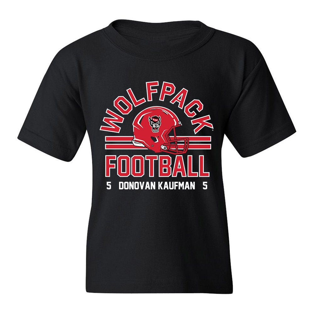 NC State - NCAA Football : Donovan Kaufman - Youth T-Shirt