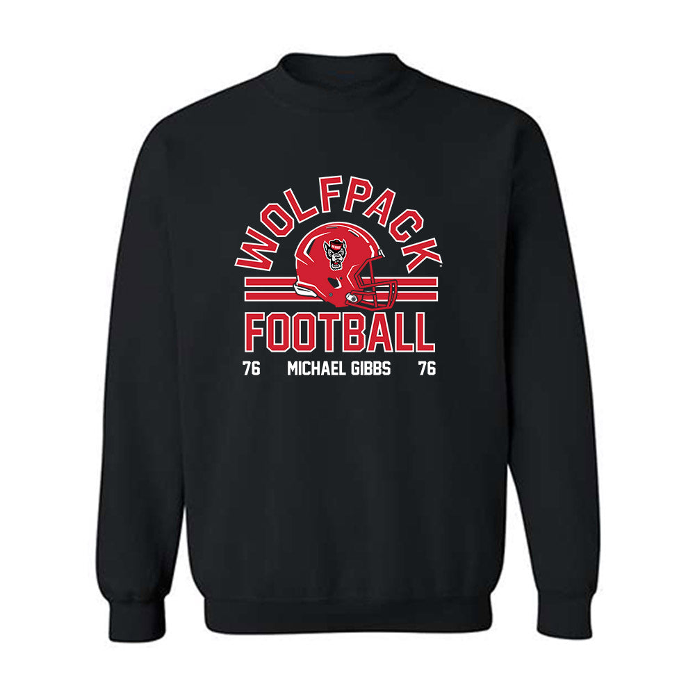 NC State - NCAA Football : Michael Gibbs - Classic Fashion Shersey Crewneck Sweatshirt-0