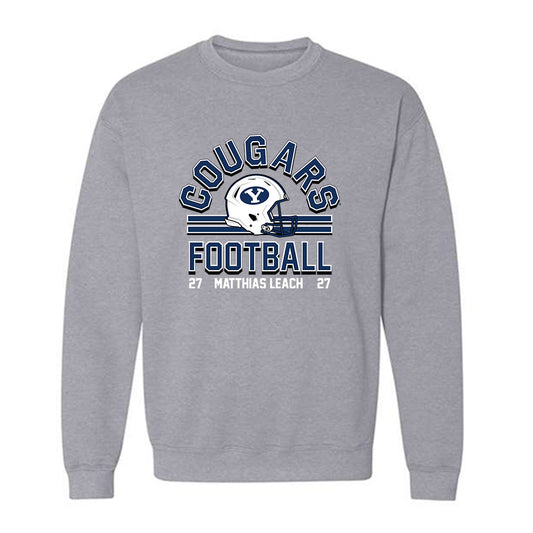 BYU - NCAA Football : Matthias Leach - Crewneck Sweatshirt-0
