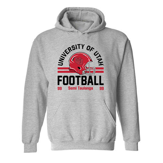 Utah - NCAA Football : Semi Taulanga - Classic Fashion Shersey Hooded Sweatshirt-0