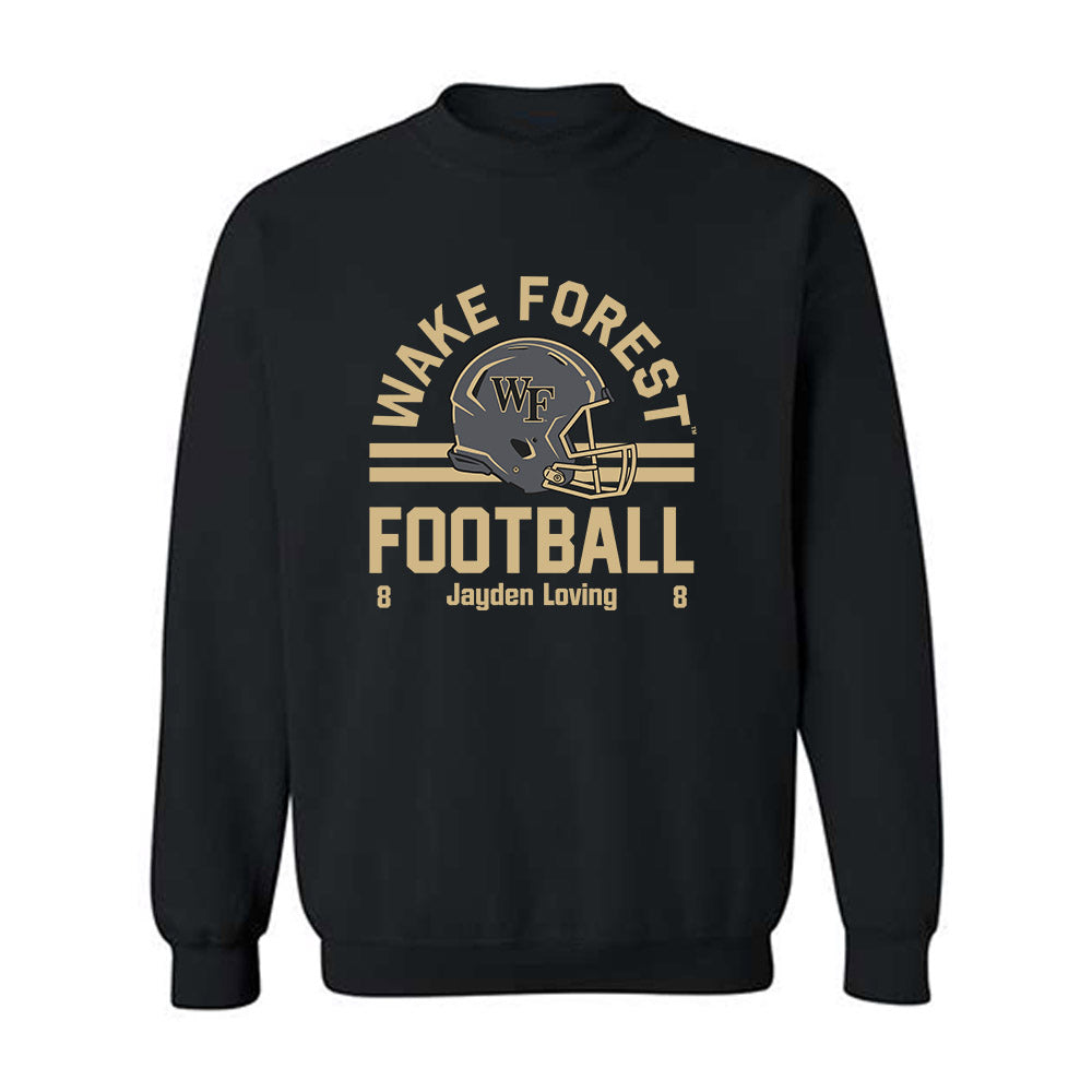 Wake Forest - NCAA Football : Jayden Loving - Classic Fashion Shersey Crewneck Sweatshirt-0