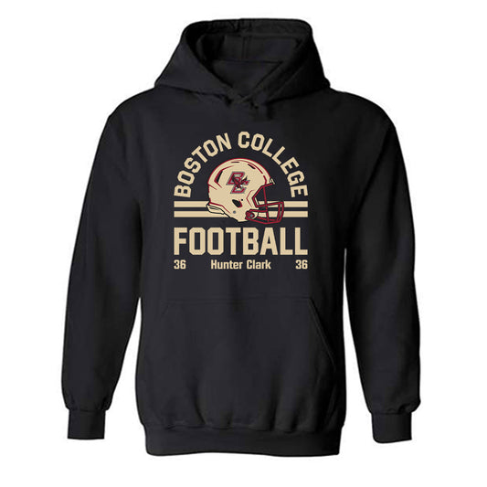 Boston College - NCAA Football : Hunter Clark - Fashion Shersey Hooded Sweatshirt-0