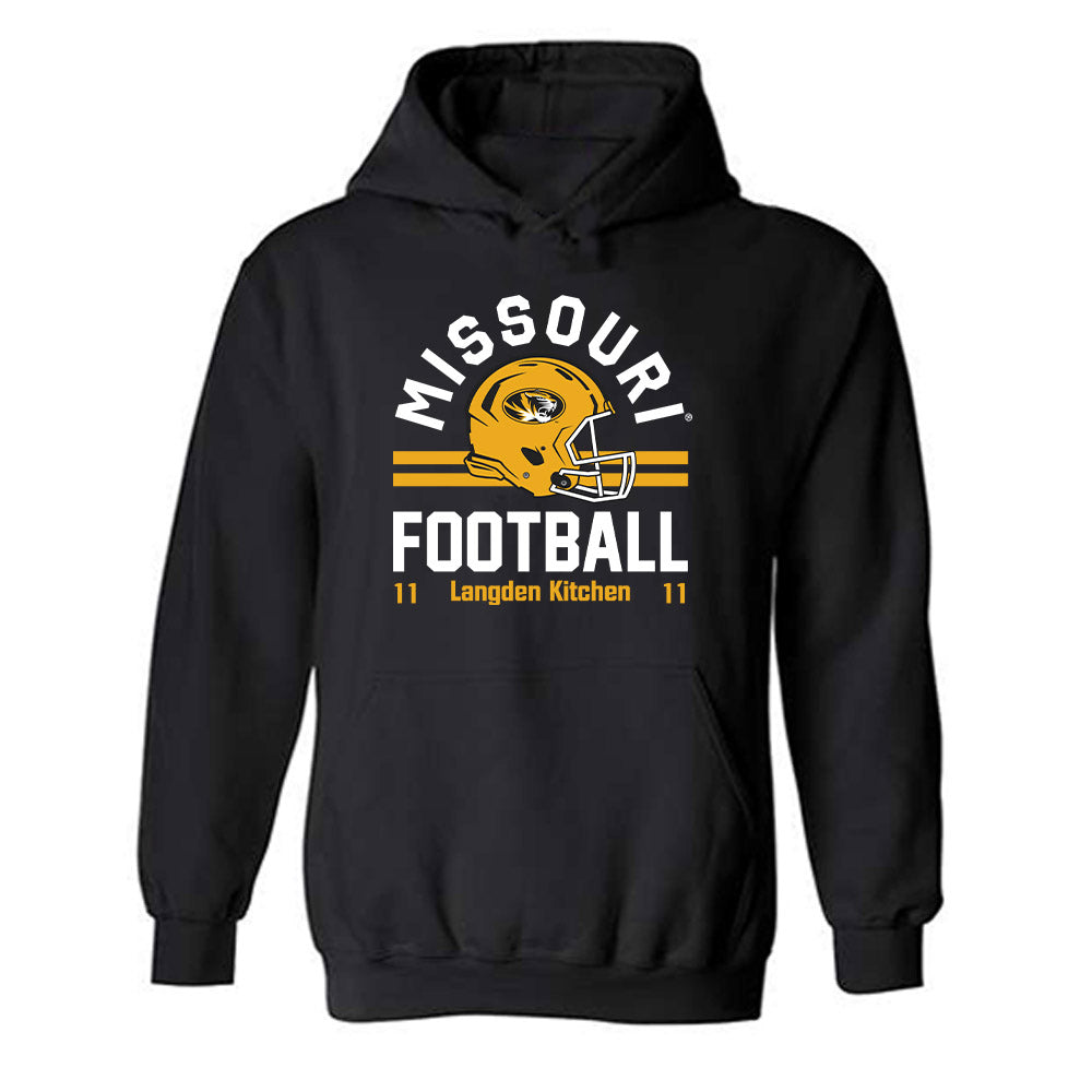 Missouri - NCAA Football : Langden Kitchen - Classic Fashion Shersey Hooded Sweatshirt-0