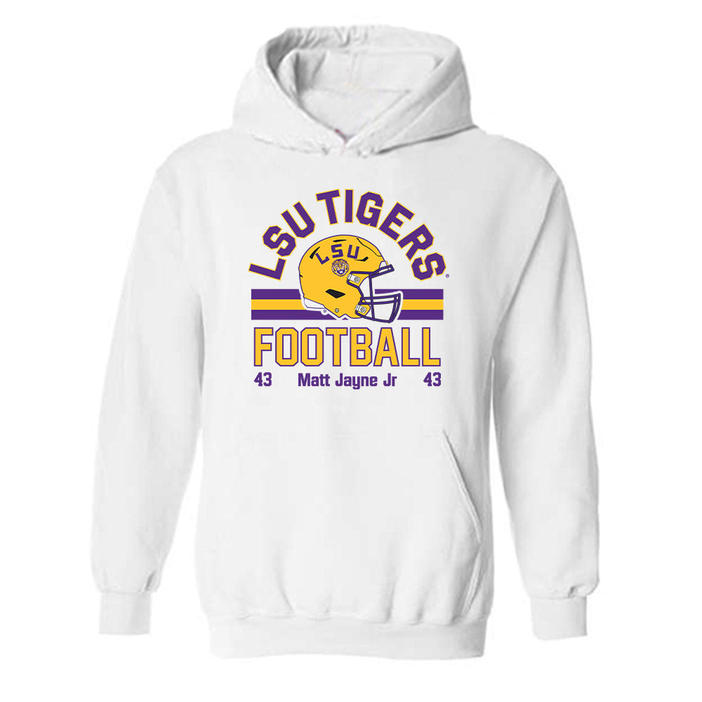 LSU - NCAA Football : Matt Jayne Jr - Classic Fashion Shersey Hooded Sweatshirt