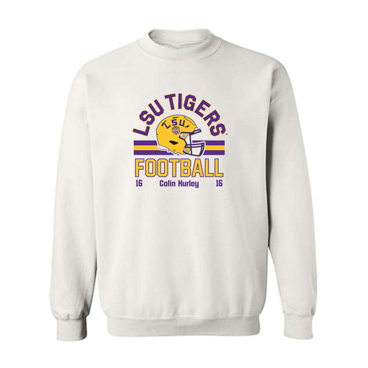 LSU - NCAA Football : Colin Hurley - Classic Fashion Shersey Crewneck Sweatshirt-0