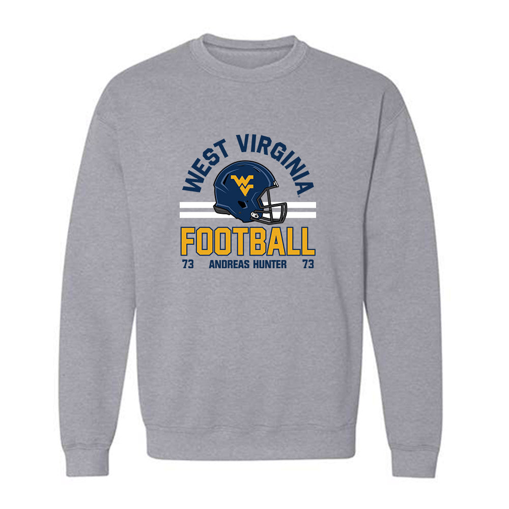 West Virginia - NCAA Football : Andreas hunter - Classic Fashion Shersey Crewneck Sweatshirt-0