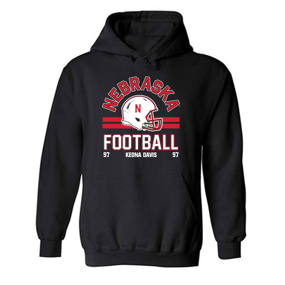 Nebraska - NCAA Football : Keona Davis - Fashion Shersey Hooded Sweatshirt-0