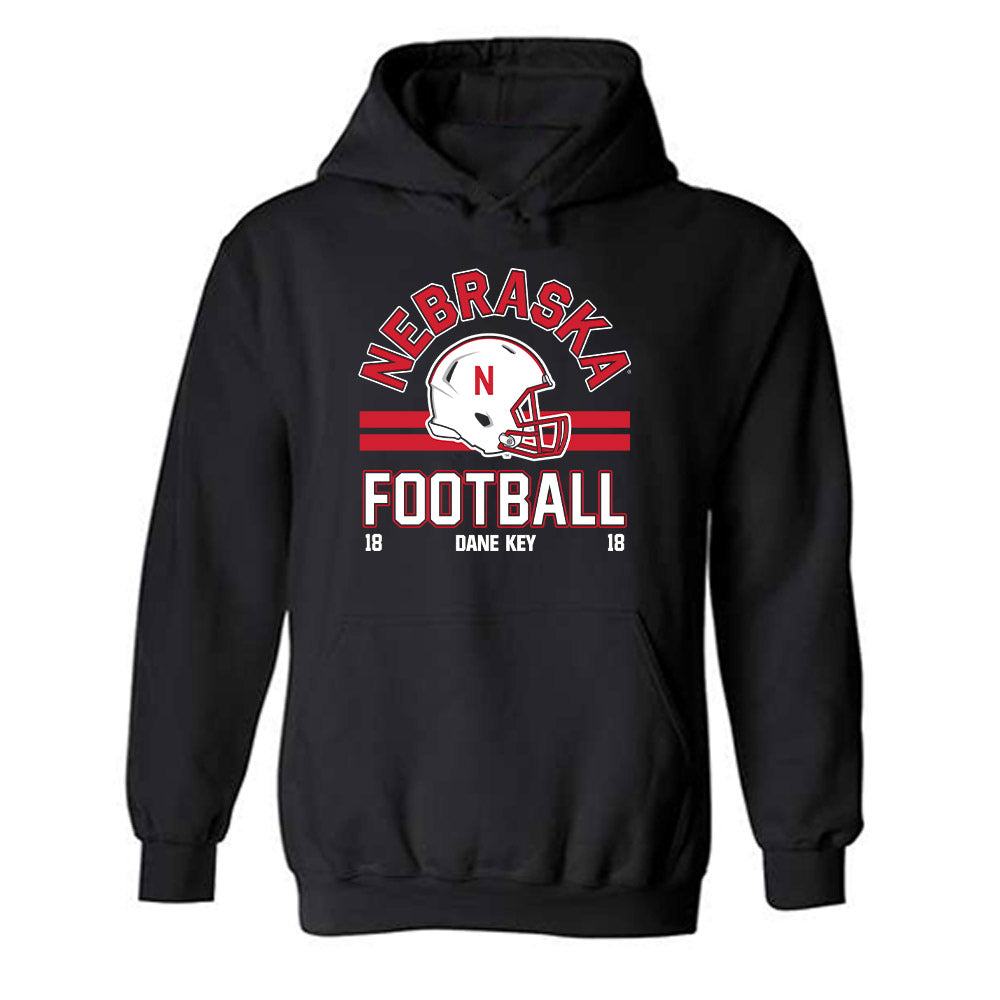 Nebraska - NCAA Football : Dane Key - Fashion Shersey Hooded Sweatshirt-0