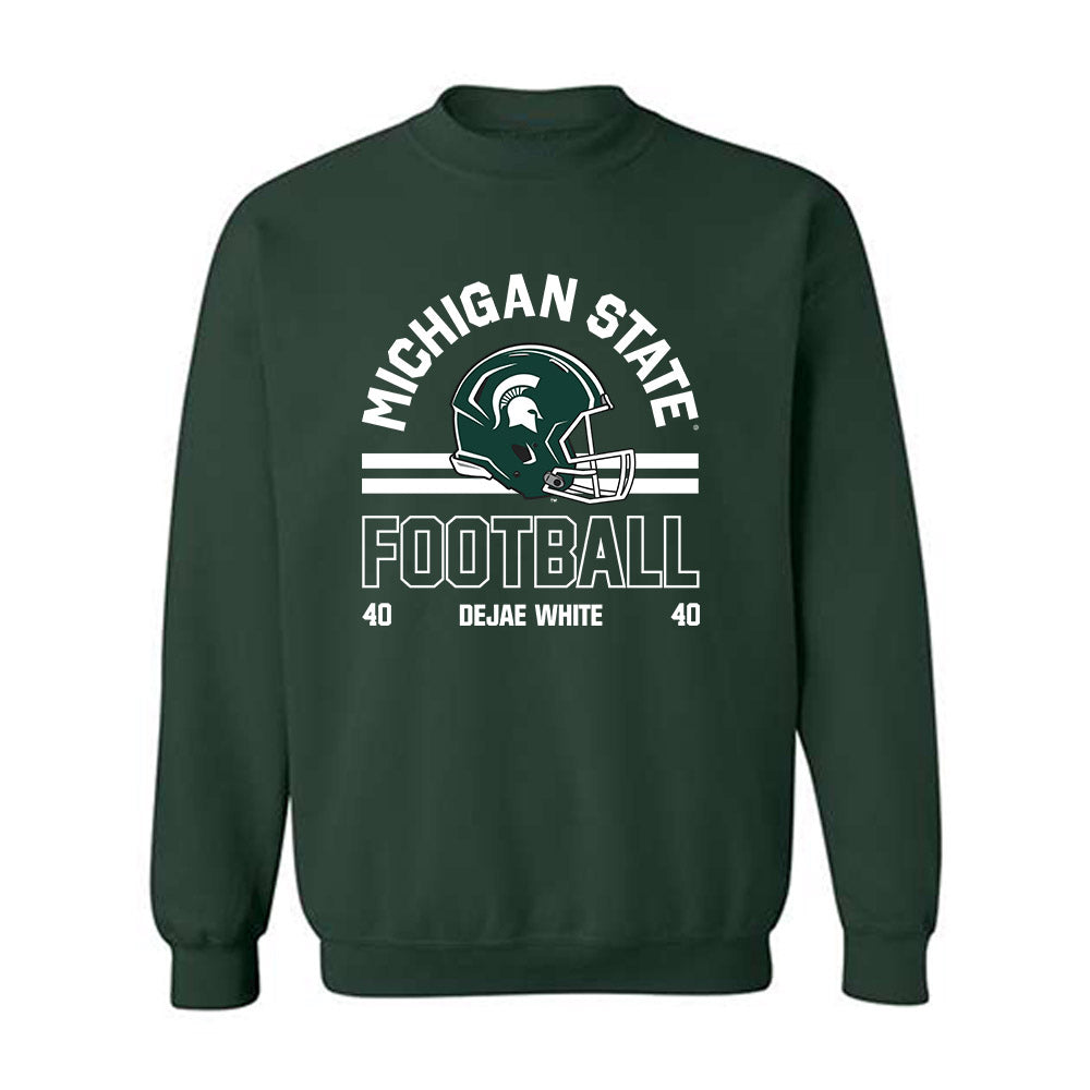 Michigan State - NCAA Football : DeJae White - Classic Fashion Shersey Crewneck Sweatshirt-0