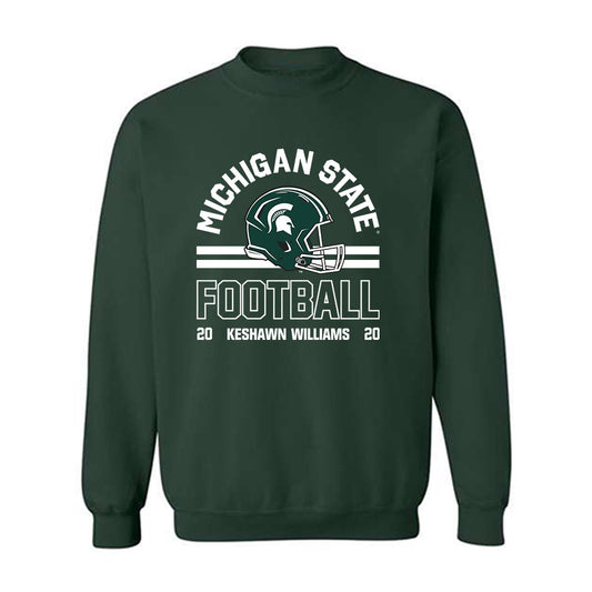 Michigan State - NCAA Football : Keshawn Williams - Classic Fashion Shersey Crewneck Sweatshirt