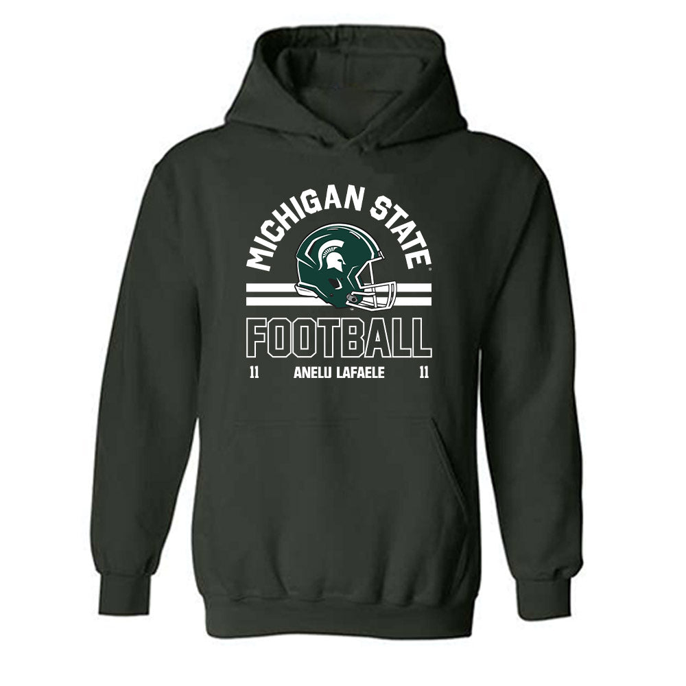 Michigan State - NCAA Football : Anelu Lafaele - Classic Fashion Shersey Hooded Sweatshirt-0