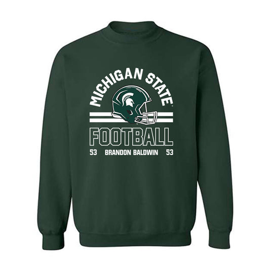 Michigan State - NCAA Football : Brandon Baldwin - Classic Fashion Shersey Crewneck Sweatshirt