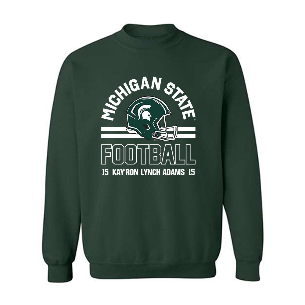 Michigan State - NCAA Football : Kay'Ron Lynch adams - Classic Fashion Shersey Crewneck Sweatshirt