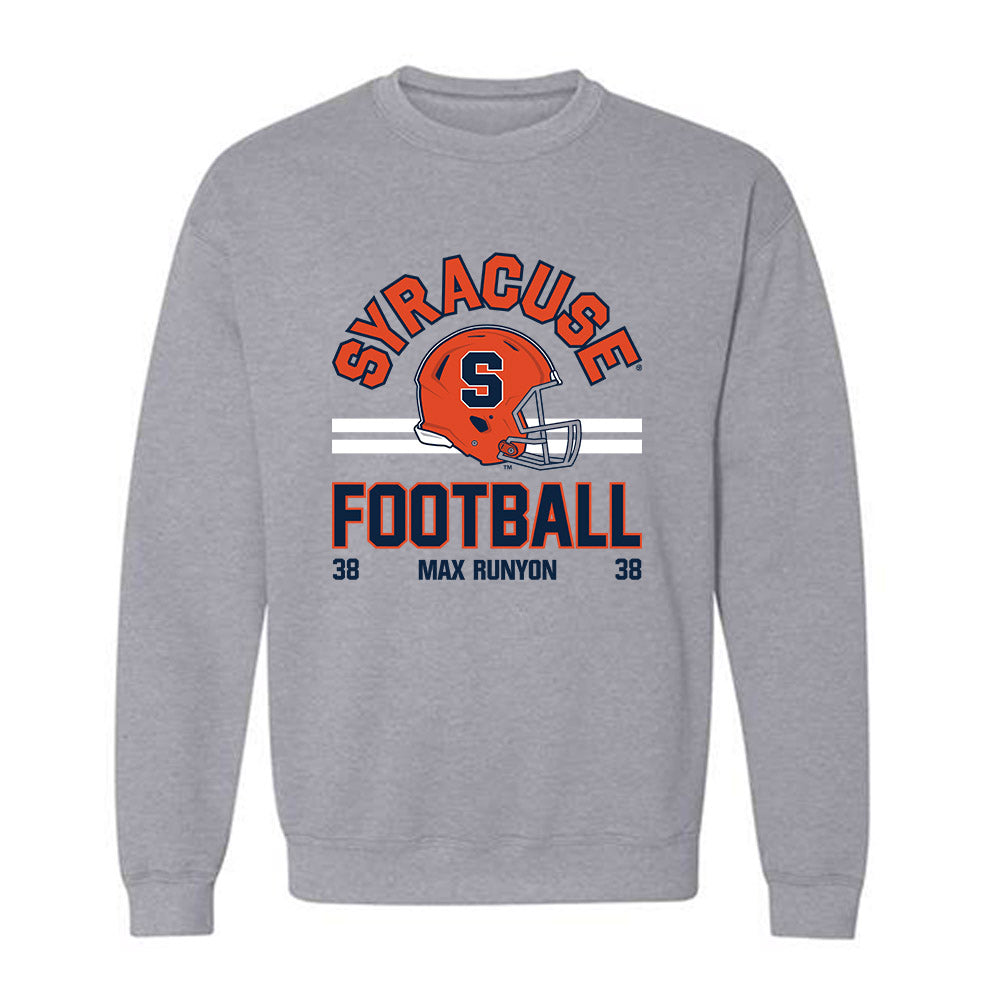 Syracuse - NCAA Football : Max Runyon - Classic Fashion Shersey Crewneck Sweatshirt