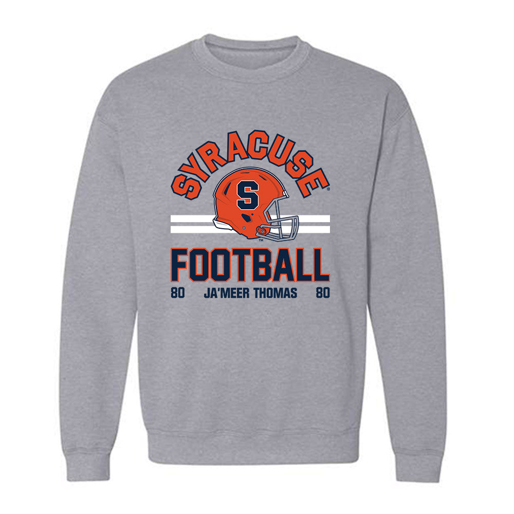 Syracuse - NCAA Football : Ja'Meer Thomas - Classic Fashion Shersey Crewneck Sweatshirt