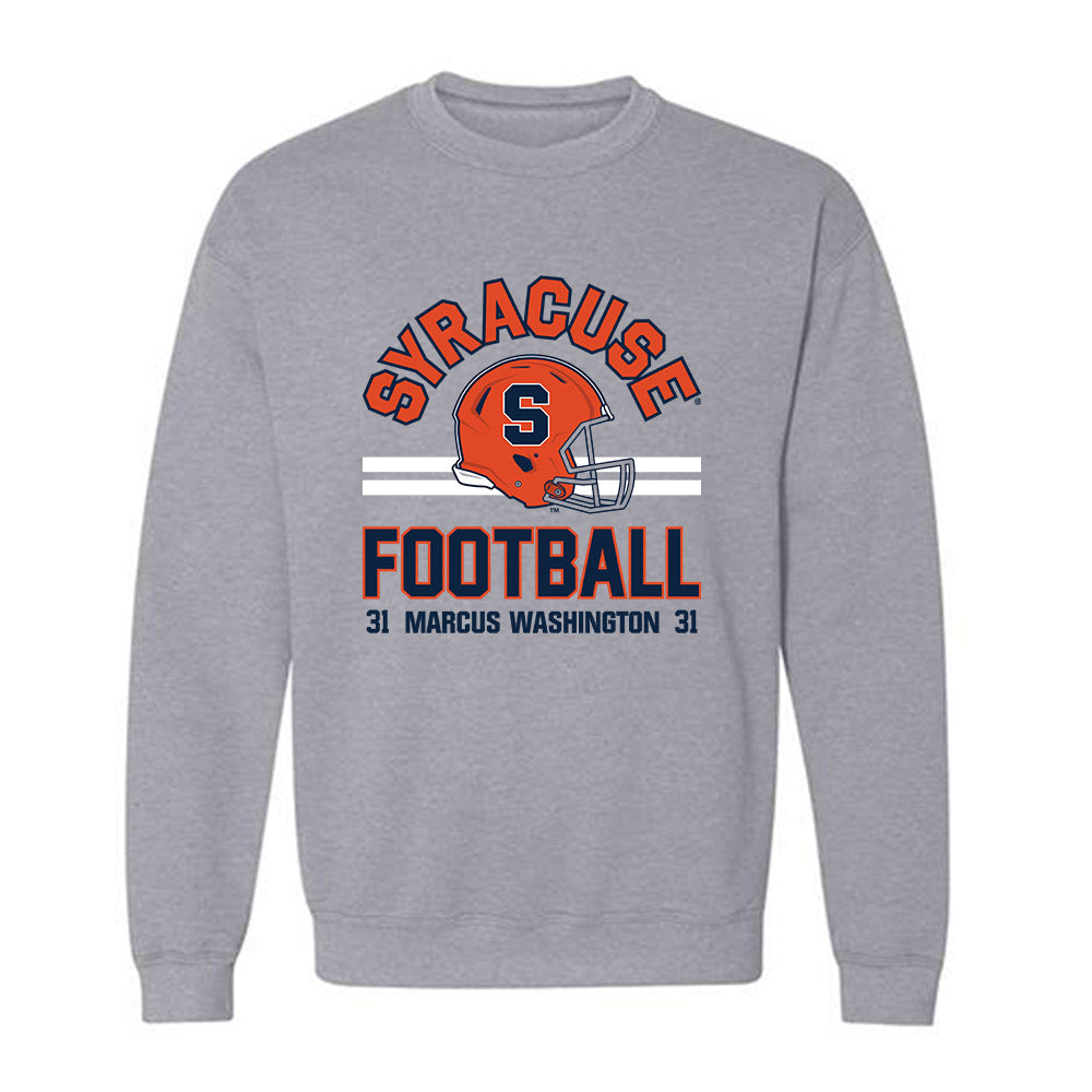Syracuse - NCAA Football : Marcus Washington - Classic Fashion Shersey Crewneck Sweatshirt