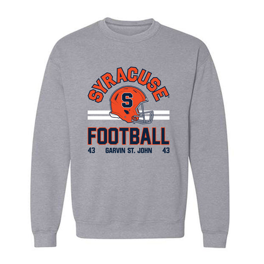 Syracuse - NCAA Football : Garvin St. John - Sport Shersey Crewneck Sweatshirt-0