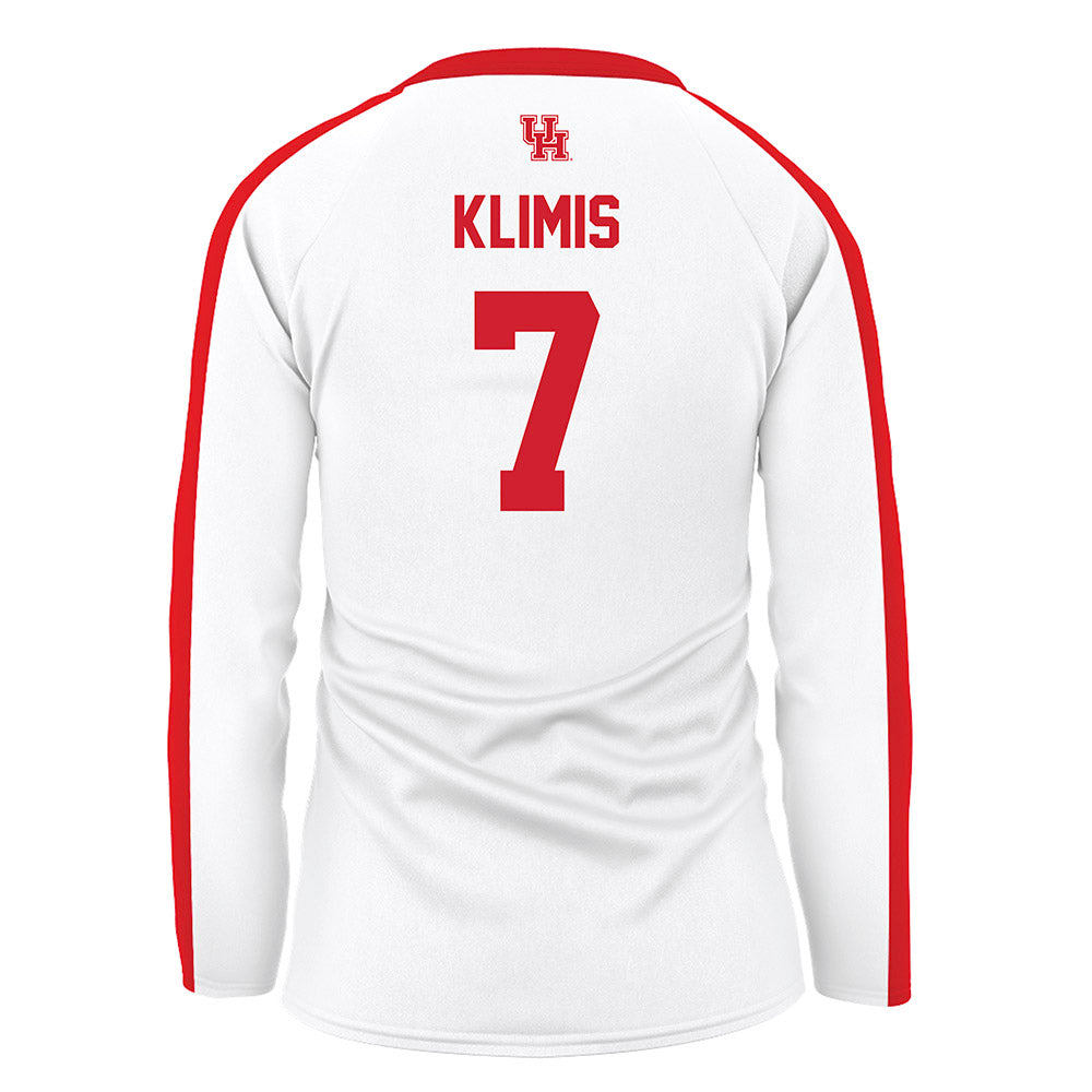 Houston - NCAA Women's Volleyball : Olivia Klimis - White Volleyball Jersey-1