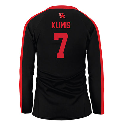 Houston - NCAA Women's Volleyball : Olivia Klimis - Black Volleyball Jersey-1