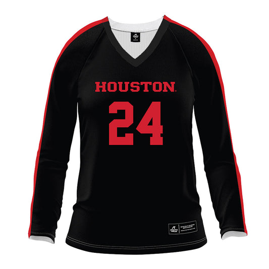 Houston - NCAA Women's Volleyball : Gillian Pitts - Black Volleyball Jersey-0