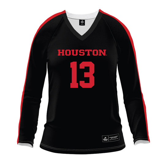 Houston - NCAA Women's Volleyball : Leah Robinson - Black Volleyball Jersey-0