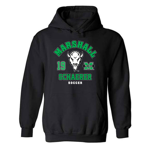 Marshall - NCAA Men's Soccer : Yasha Schaerer - Fashion Shersey Hooded Sweatshirt-0
