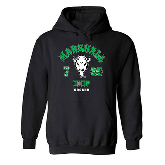 Marshall - NCAA Men's Soccer : Mouhamed Diop - Fashion Shersey Hooded Sweatshirt-0