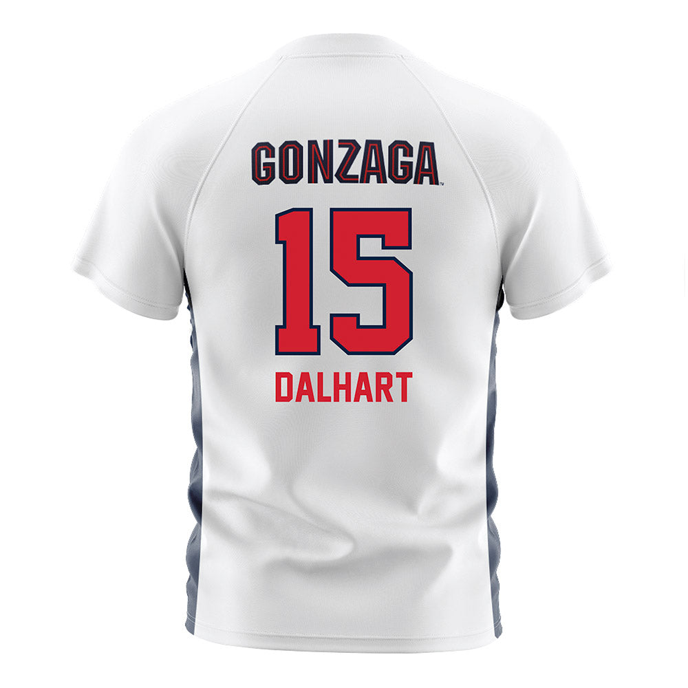 Gonzaga - NCAA Men's Soccer : Isaac Dalhart - White Soccer Jersey-1