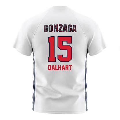 Gonzaga - NCAA Men's Soccer : Isaac Dalhart - White Soccer Jersey-1