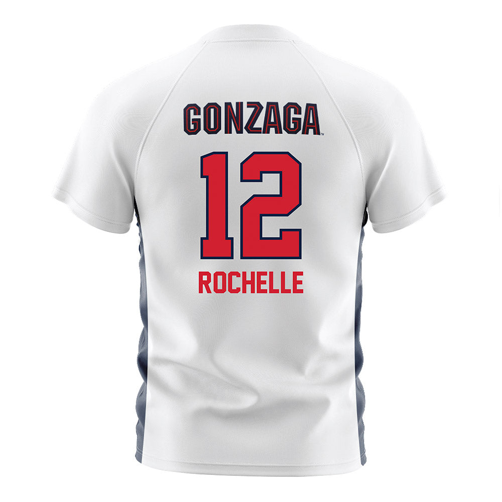 Gonzaga - NCAA Men's Soccer : Talan Rochelle - White Soccer Jersey