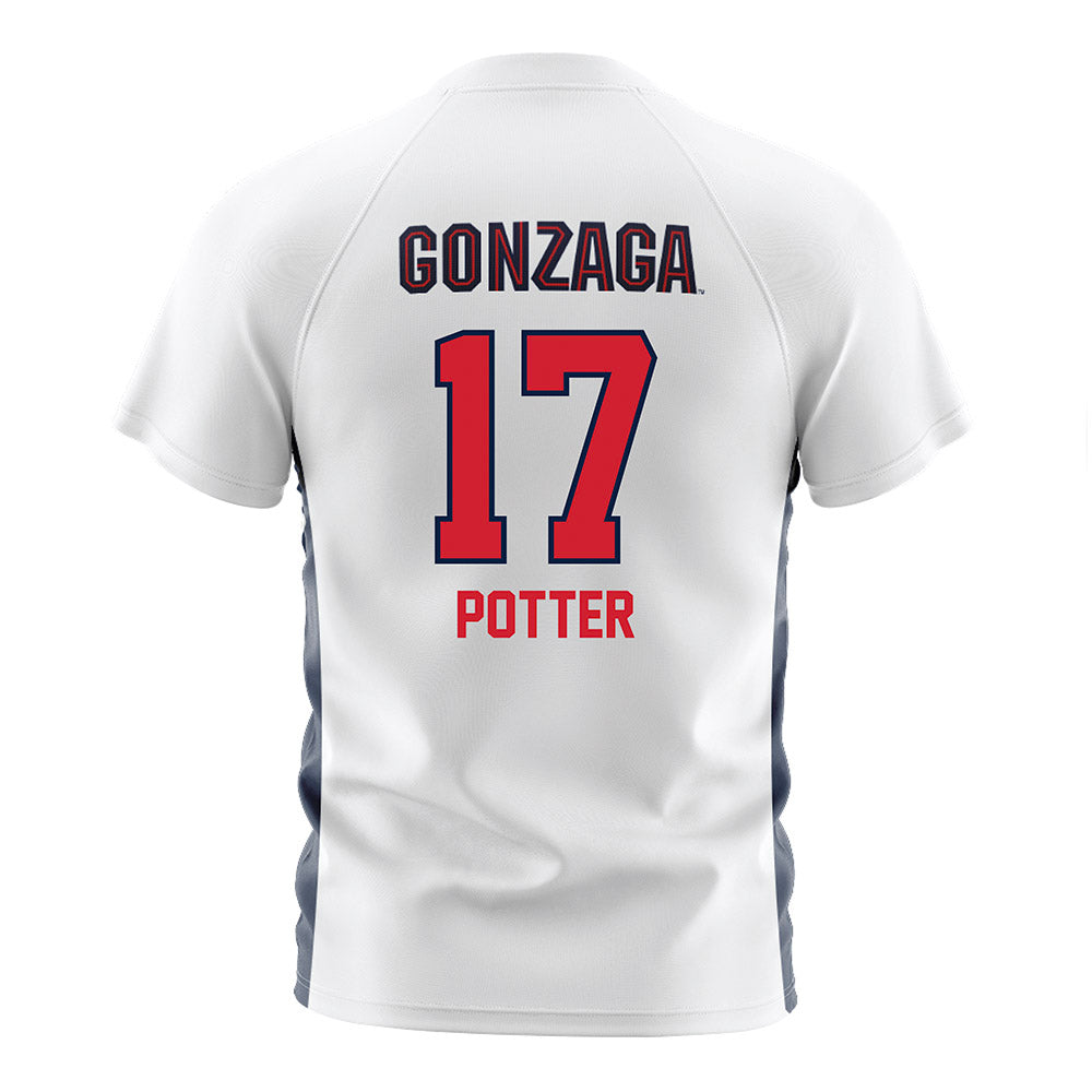 Gonzaga - NCAA Men's Soccer : Chase Potter - White Soccer Jersey-1